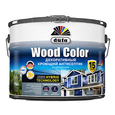 WOOD COLOR белый база 1 2,4л "Dufa" Кроющий антисептик