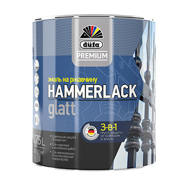 HAMMERLACK на ржавчину гладкая RAL-3005 винно-красный 750мл "DufaPremium" Эмаль (под заказ)